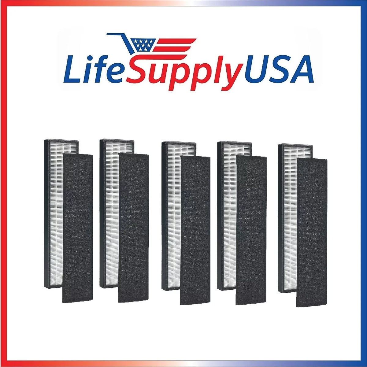 6 Pack True HEPA Replacement Filter for GermGuardian FLT5000/FLT5111 AC5000 Series, Filter C