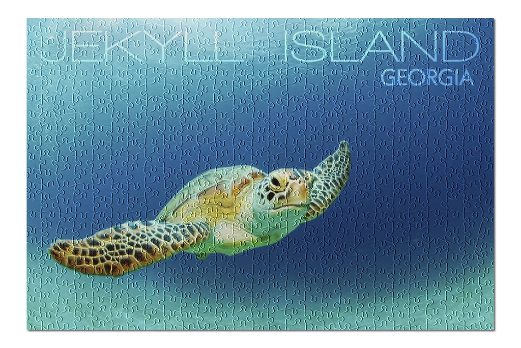 Jekyll Island, Georgia, Sea Turtle (19x27 inches, Premium 500 Piece Jigsaw Puzzle for Adults and Family, Made in USA)