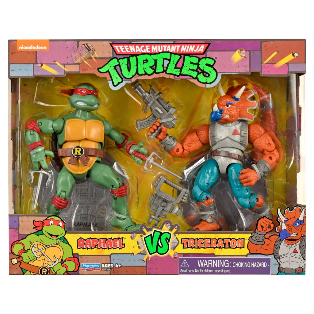 Teenage Mutant Ninja Turtles Raphael vs. Tricereton Action Figure Set