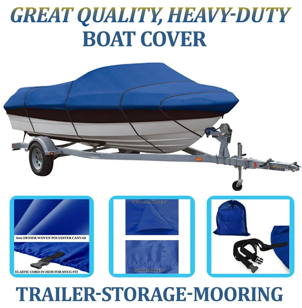BLUE, GREAT QUALITY BOAT COVER Compatible for Chaparral Boats 180 Sse 2000 2001 2002