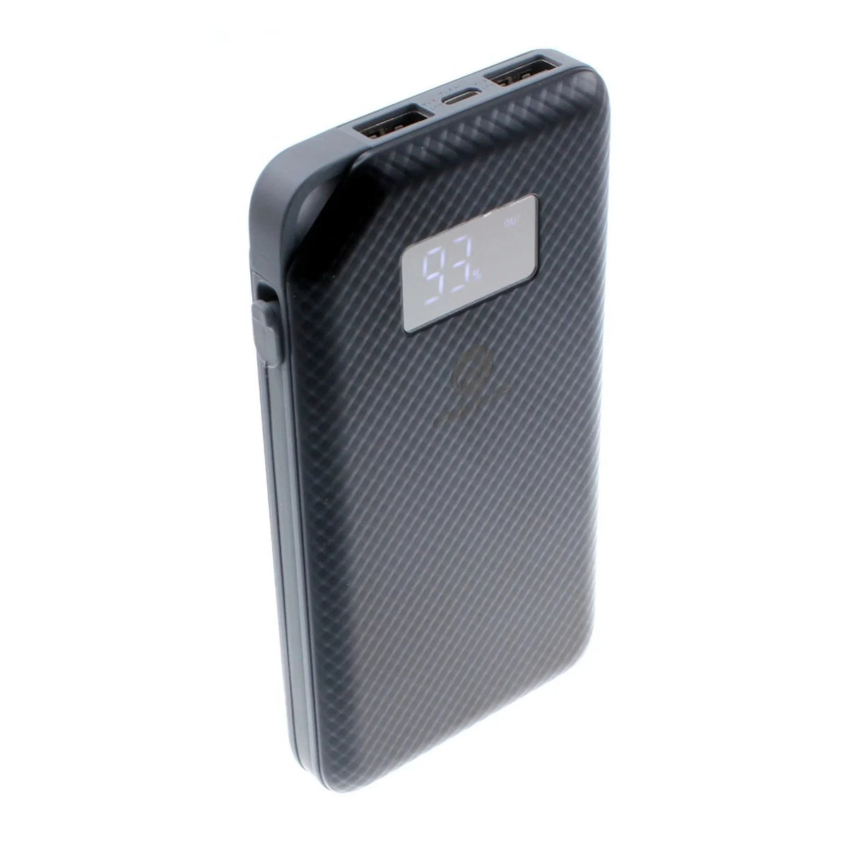 Charger 10000mAh Power Bank w Type-C Retractable USB Cable O1D for Acer Liquid Jade Primo - Alcatel PulseMix, Idol 5S 5 4S - Blackberry Key2, Motion, KEYone - BLU G9 Pro, Vivo 5 - BOLD N1