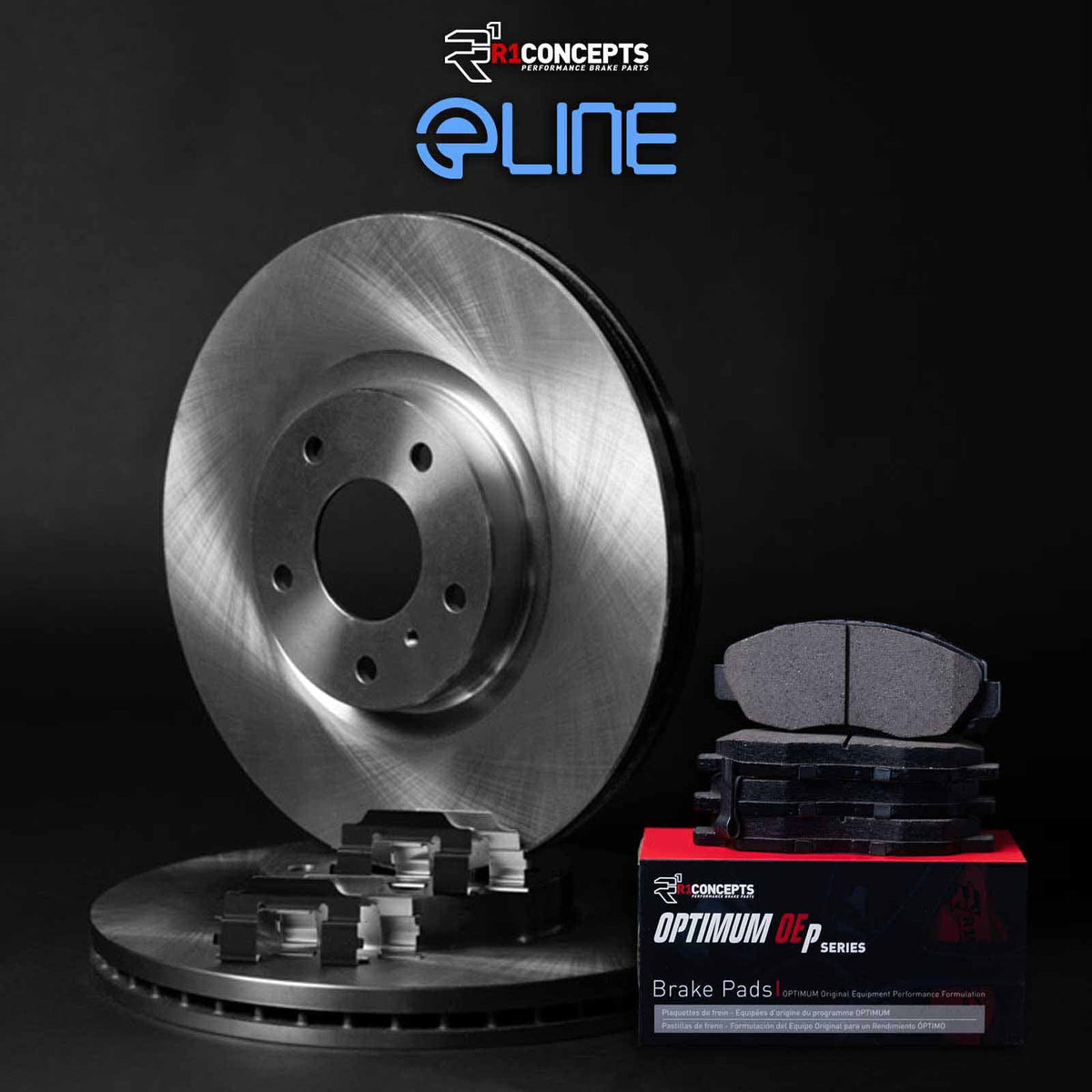 R1 Concepts Wfuh1 03258 R1 Concepts Brake Rotor Blank With Optimum Oe Pads & Fits select: 2016-2017 HYUNDAI TUCSON, 2015 HYUNDAI SONATA SE