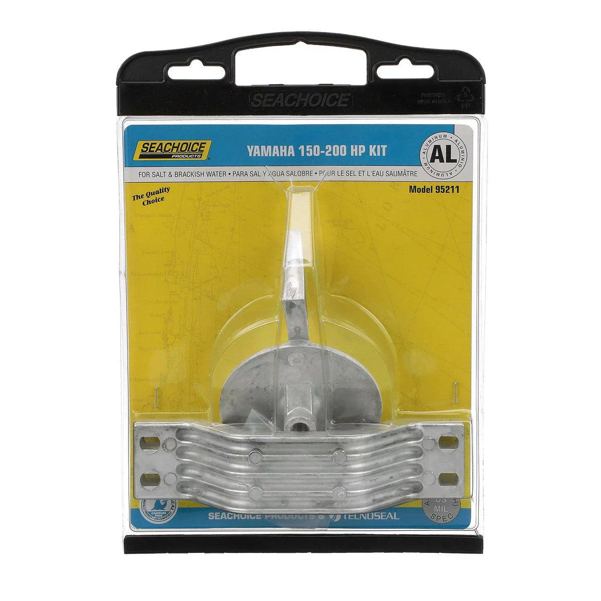 Seachoice Anode Kit, Yamaha 150-200hp, Aluminum, Cadmium-Free, Environmentally Friendly