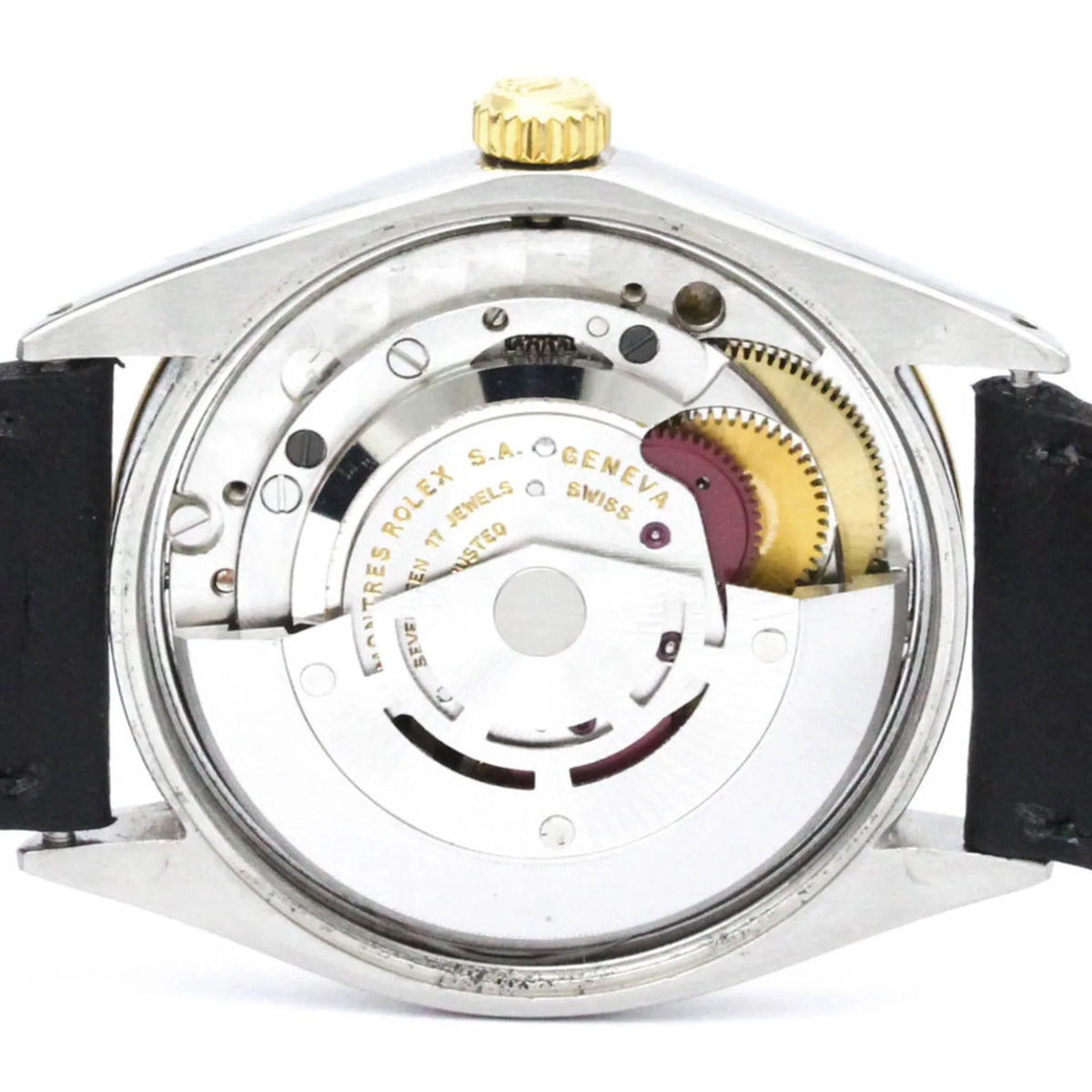 Authenticated Pre-owned Vintage ROLEX Oyster Perpetual Airking Steel 18K Yellow Gold Mens Watch BF560275