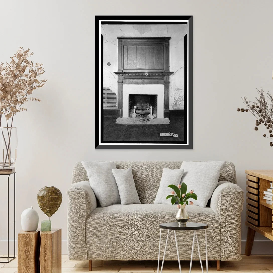 Historic Framed Print, Rush-Thornton House, U.S. Highway 29, Tuskegee, Macon County, AL - 6, 17-7/8" x 21-7/8"