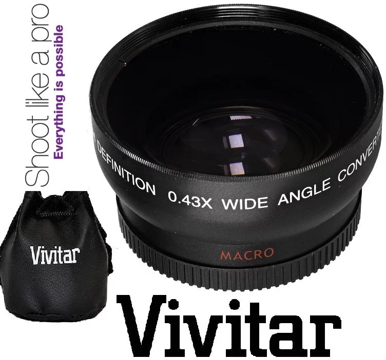 Hi-Def Telephoto & Wide Angle Lens Set For Panasonic Lumix DMC-G7 DMC-G7K (46mm Compatible)