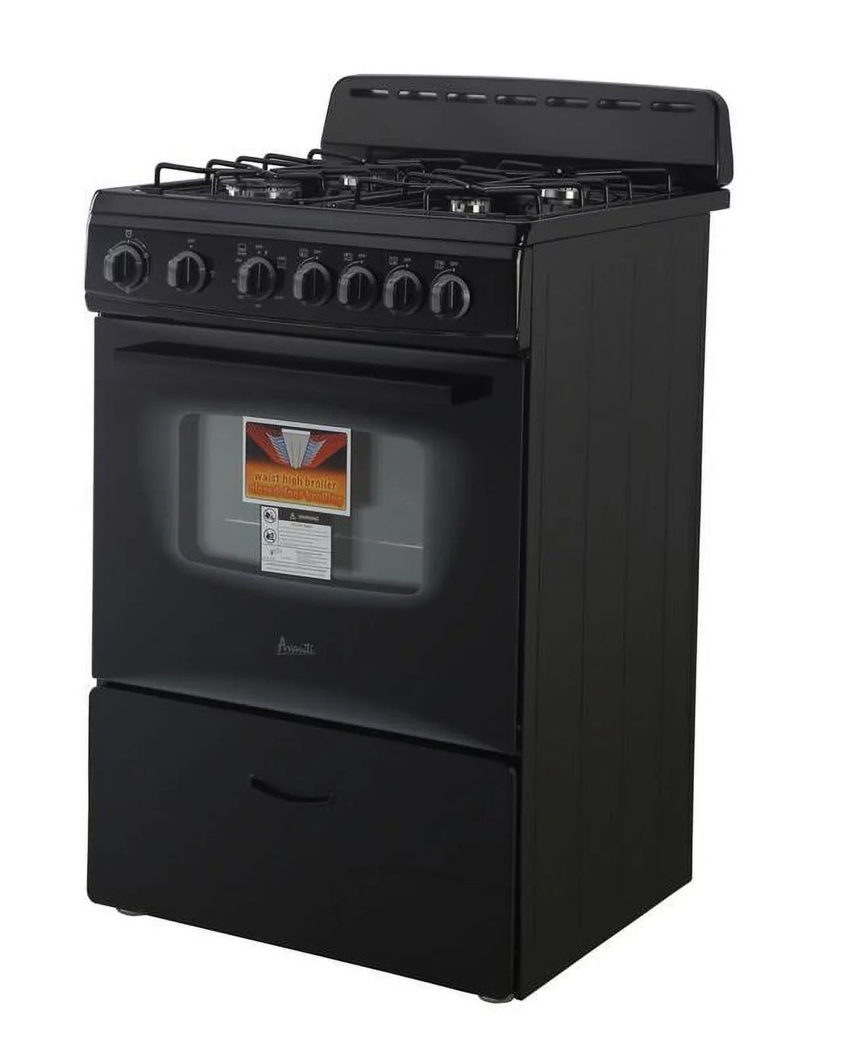 Avanti 24" Compact Gas Range Oven, in Black (GR2415CB)