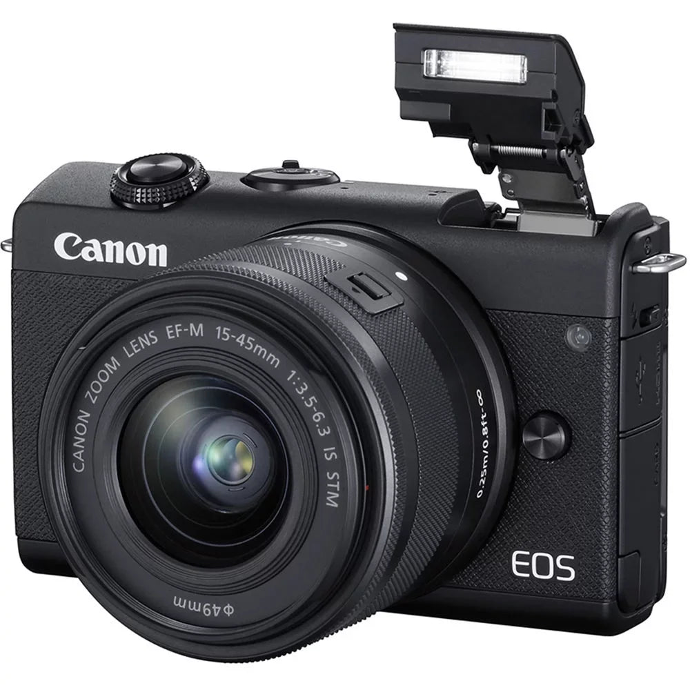 Canon EOS M200 Mirrorless Digital Camera with 15-45mm Lens (Black) + 8GB RAM Kit