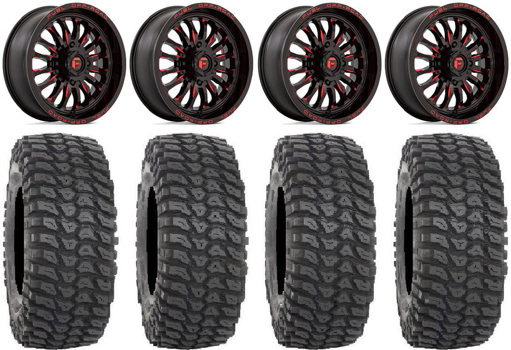 Fuel ARC 18" Wheels Red 36" XCR350 Tires Polaris RZR XP 1000 / PRO XP / Ranger XP 900/1000