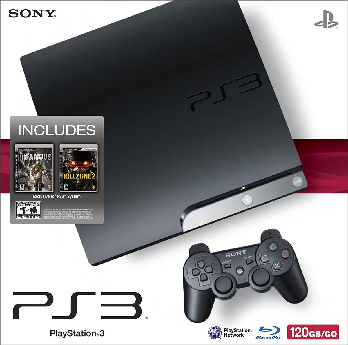 Restored PlayStation 3 120GB System With Killzone 2 And Infamous Pre-loved