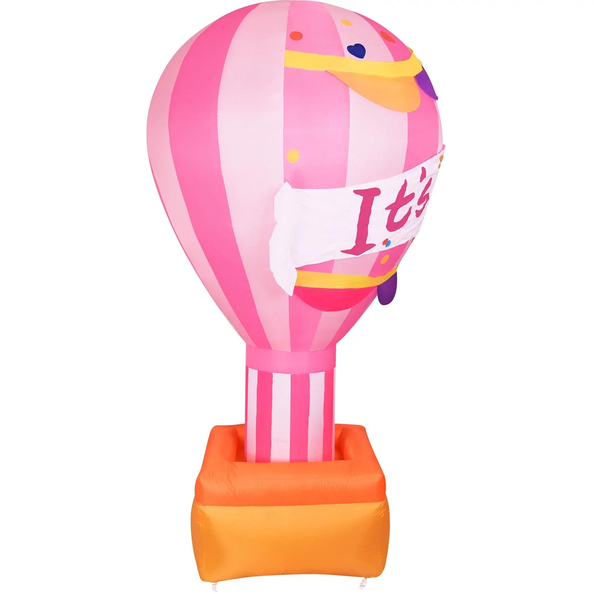 Fraser Hill Farm 10-Ft. Inflatable It's a Girl Balloon Sign with Lights | Outdoor Blow-Up Festive Decor for Baby Shower Celebration Party with Blower, Stakes, Ropes, and Storage Bag