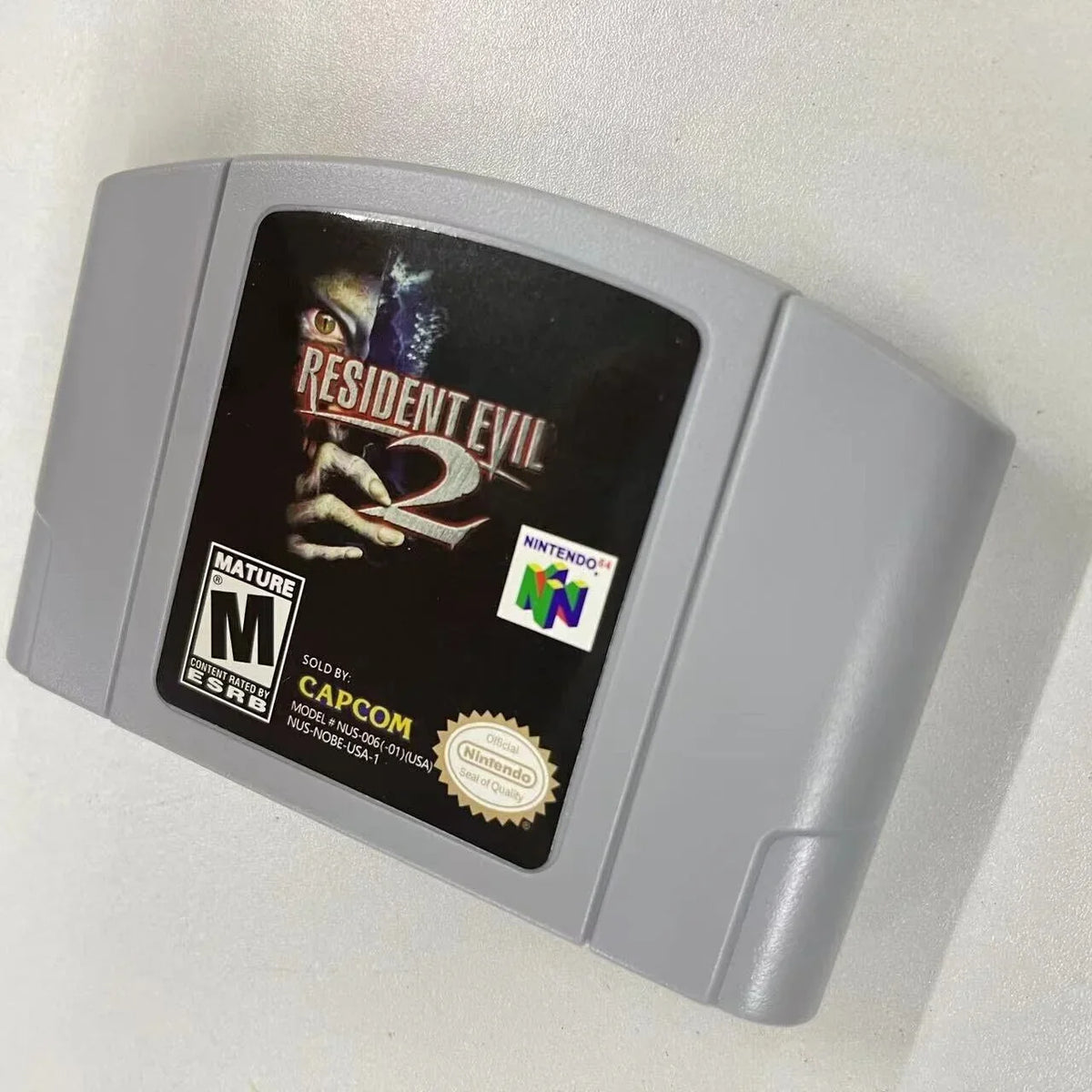 Resident Evil 2 video game cartridge console card for Nintendo N64-
