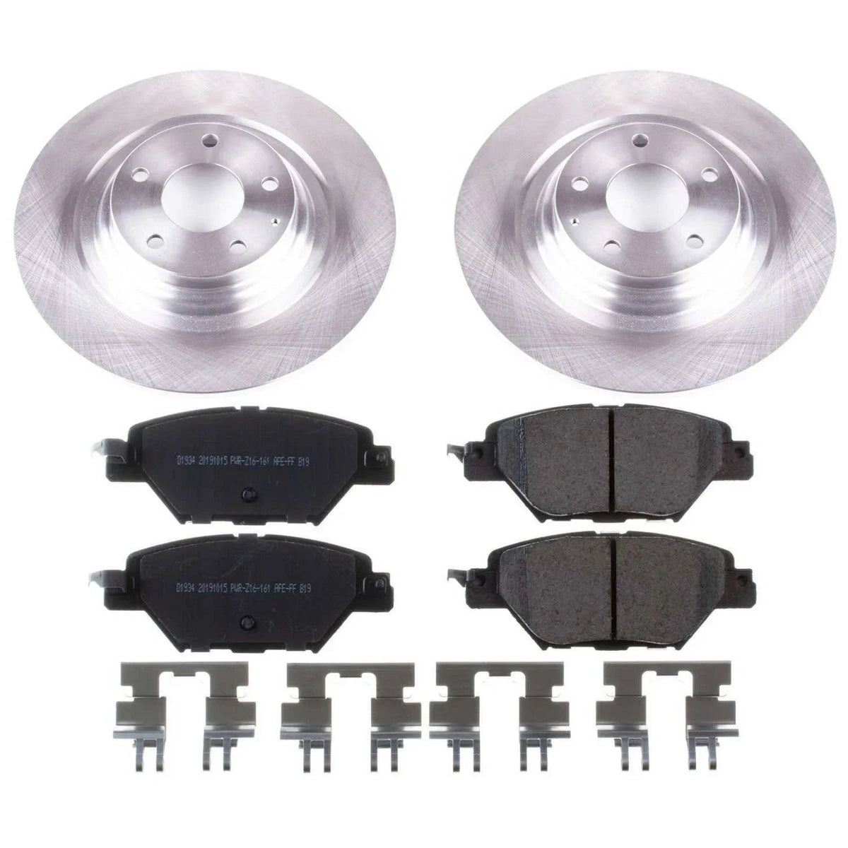 Power Stop Rear Stock Replacement Brake Pad and Rotor Kit KOE7742 Fits 2018 Mazda CX-9