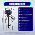 HANGKAI 2 Stroke 3.6 HP Outboard Motor Fishing Boat Engine Water Cooling CDI Outboard Boat Motor 90cm/35.4in