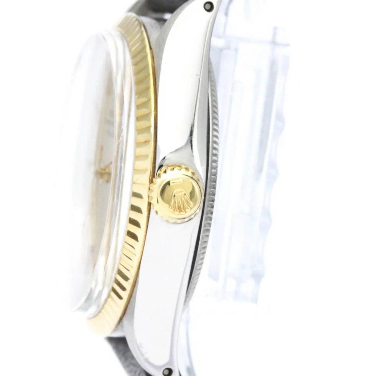 Authenticated Pre-owned Vintage ROLEX Oyster Perpetual Airking Steel 18K Yellow Gold Mens Watch BF560275