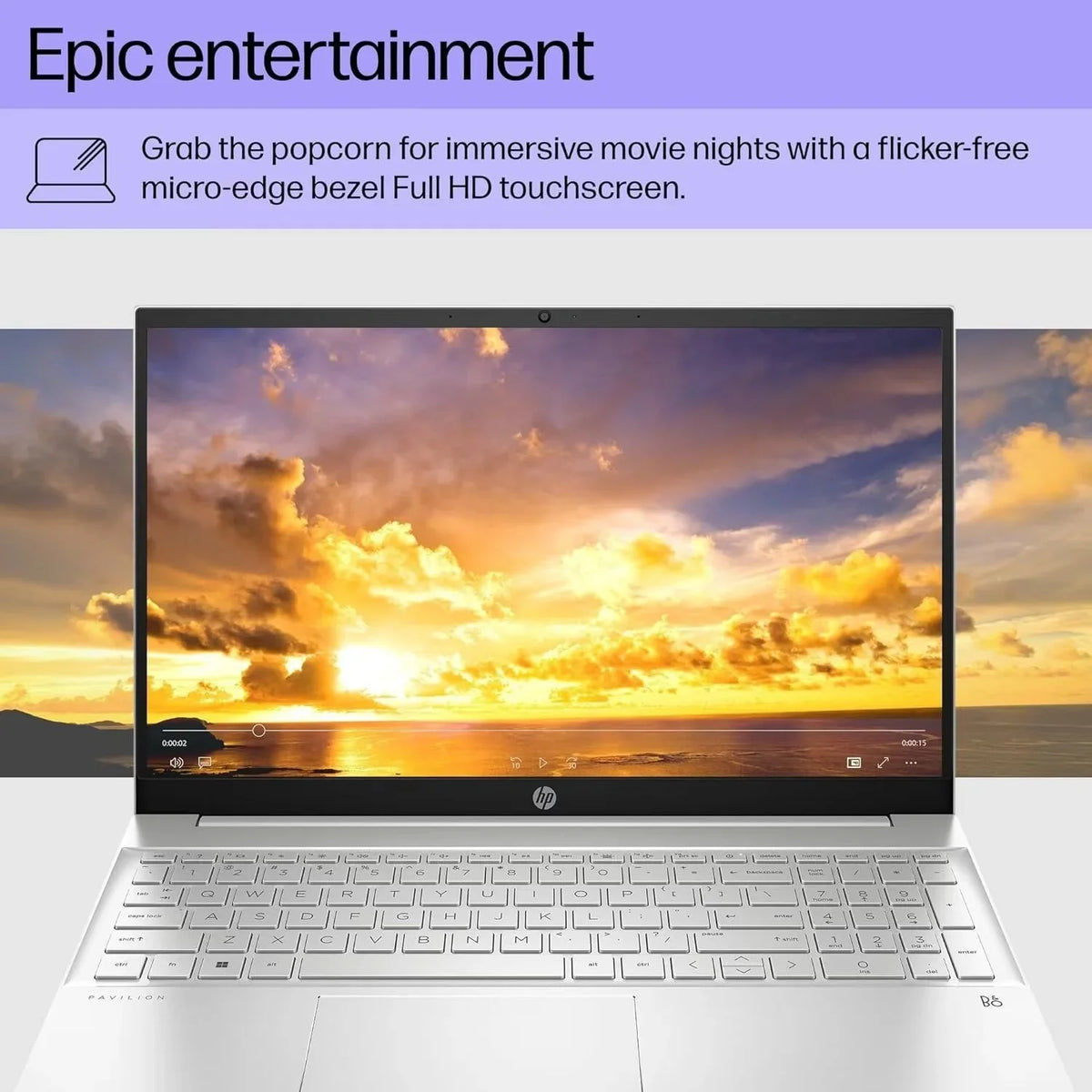 HP Pavilion Business Device 15.6" FHD Touchscreen, 13th Gen Intel Core Intel i5 i7-1270P), 16GB RAM, 512GB SSD, Intel Iris Xe Graphic, Backlit KB, WiFi 6, Win 11, with Cefesfy Cleaning Brush