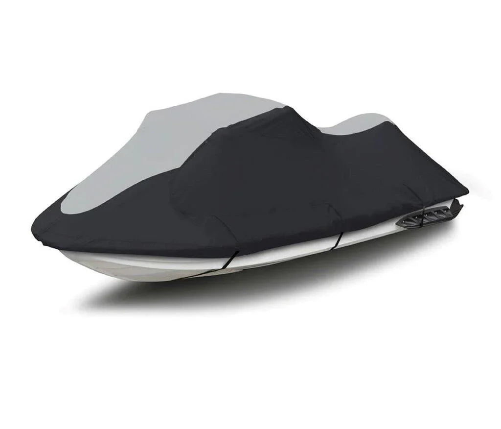 SUPER HEAVY-DUTY PWC JetSki Cover Compatible for Polaris SLX SLH Pro 1200 785 1995-2001 Jet Ski Trailerable Cover Black/Grey 1-2 Seater