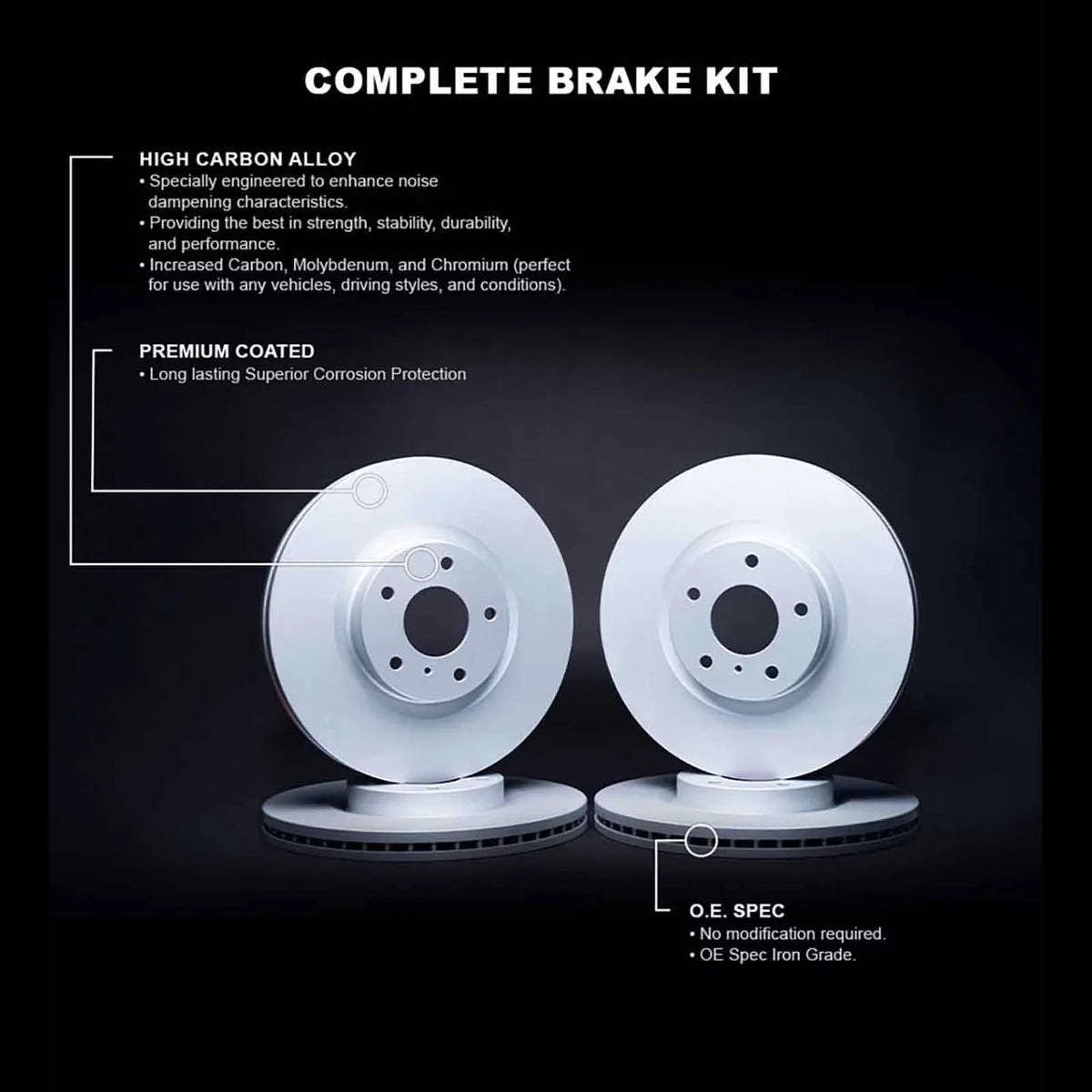 R1 Concepts Wdpn2 27013 R1 Concepts Brake Rotor Carbon Coated Fits select: 2016 VOLVO S60 R DESIGN