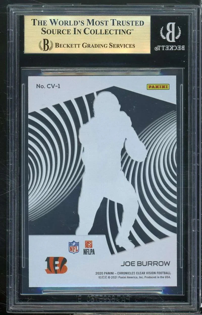 Joe Burrow Rookie 2020 Panini Clear Vision Rookies #1 BGS 9.5 (9.5 9.5 10 9)