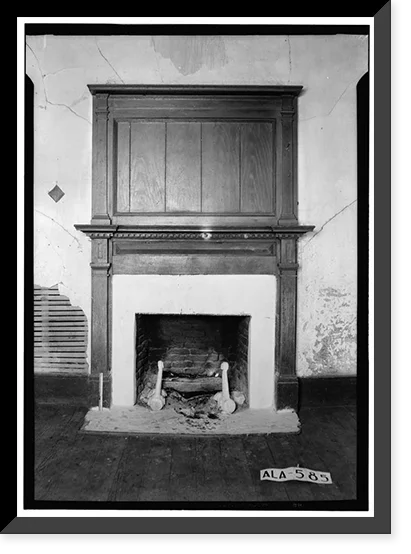 Historic Framed Print, Rush-Thornton House, U.S. Highway 29, Tuskegee, Macon County, AL - 6, 17-7/8" x 21-7/8"
