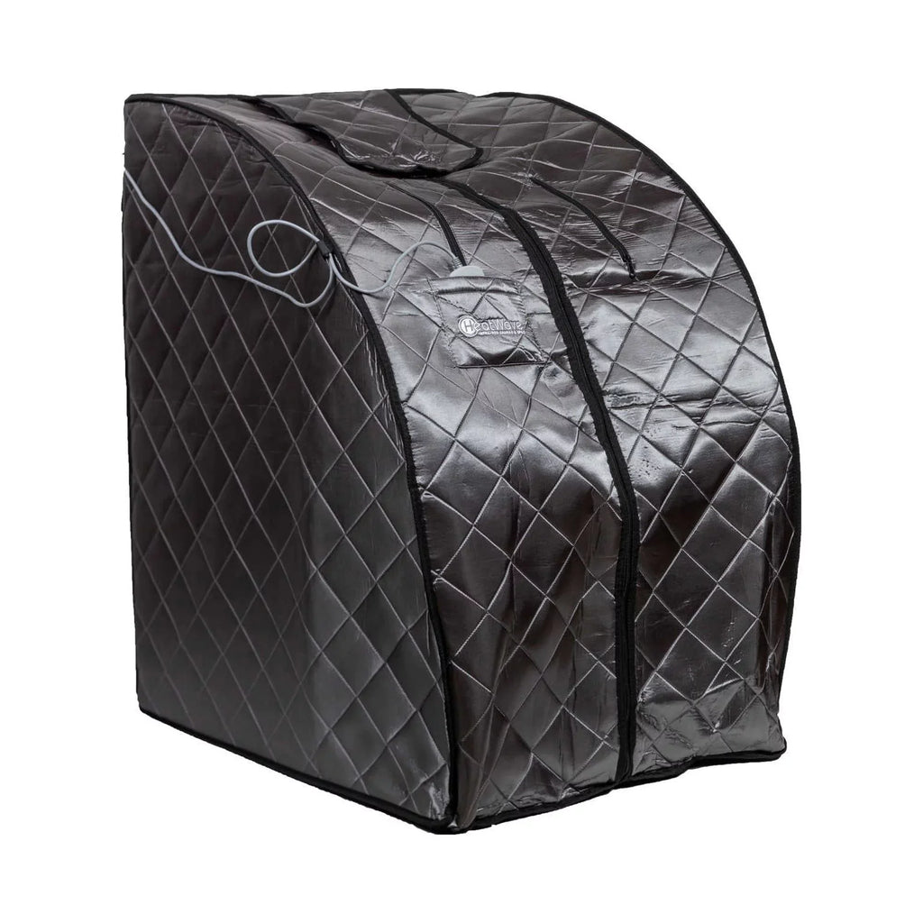 Heat Wave Rejuvenator Portable Personal Sauna with FAR Infrared Carbon Panels, Heated Floor Pad, Canvas Chair